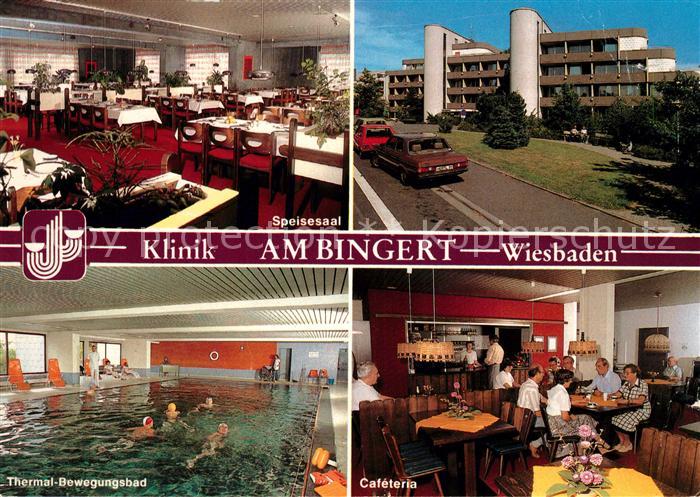 Wiesbaden Klinik am Bingert Speisesaal Thermal Bewegungsbad Cafeteria
