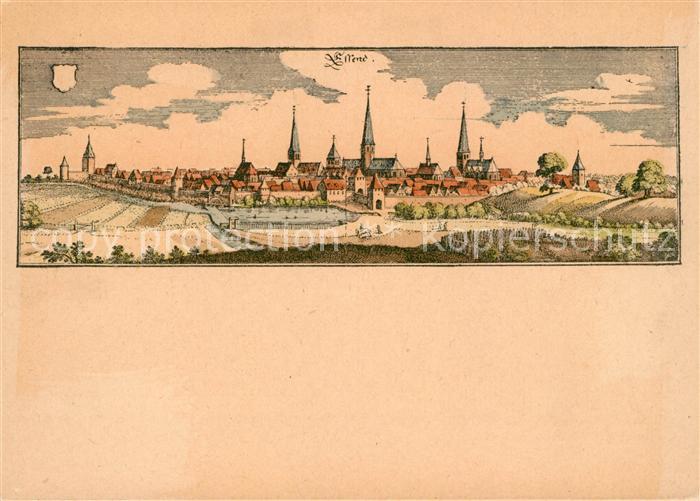 Essen Ruhr Panorama Stich von Braun von Hagenberg