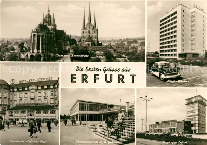 Erfurt Dom Severikirche Interhotel Erfurter Hof Restaurant IGA Flughafen
