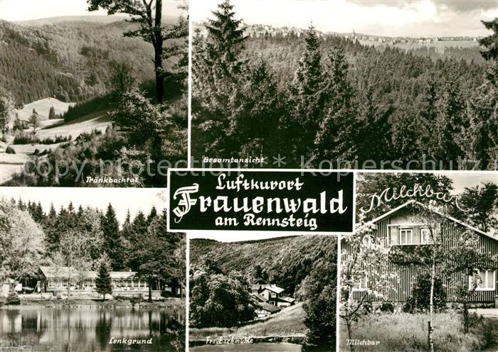 Frauenwald Thueringen Traenkbachtal Lenkgrund Milchbar Panorama