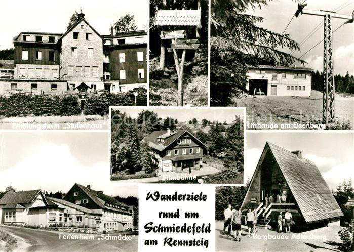 Schmiedefeld Rennsteig Erholungsheim Stutenhaus Liftbaude Eisenberg Ferienheim S