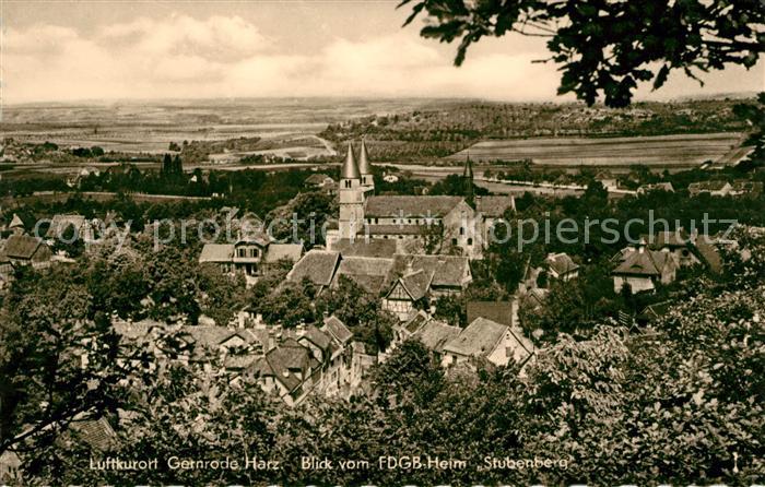 Gernrode Harz Panorama Kirche vom Stubenberg