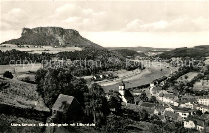 Koenigstein Saechsische Schweiz Lilienstein