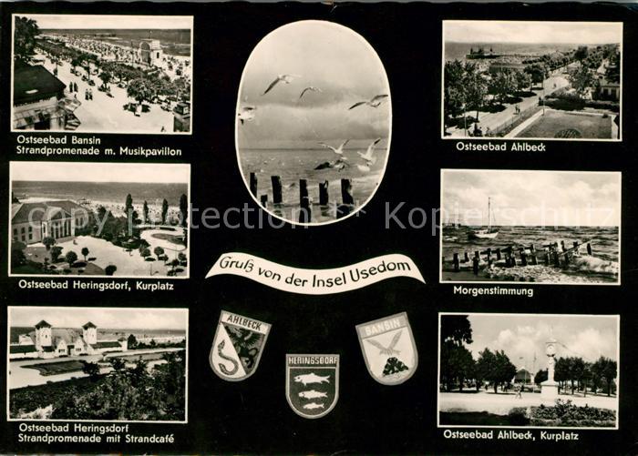 Usedom Bansin Strandpromenade Musikpavillon Heringsdorf Kurplatz Ahlbeck