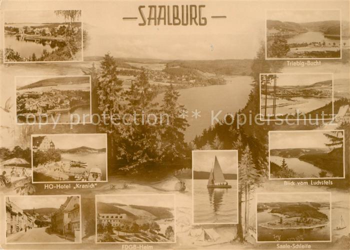 Saalburg Saale HO Hotel Kranich Luchsfels Triebig Bucht Saale Schleife FDGB Heim