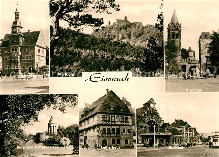 Eisenach Thueringen Rathaus Wartburg Nicolaitor Lutherhaus Bahnhof