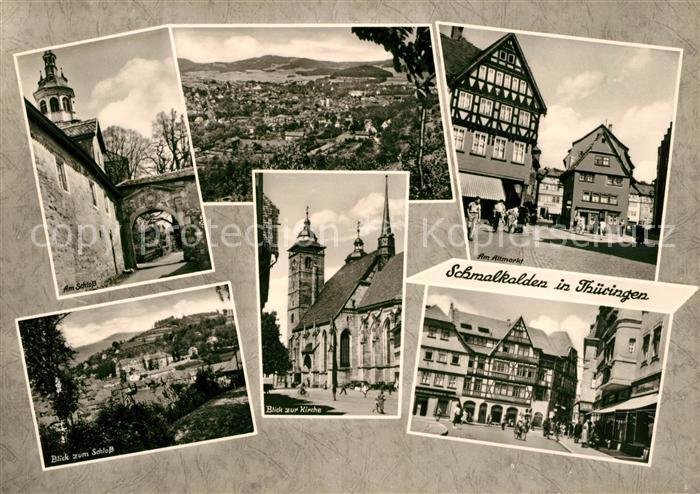Schmalkalden Thueringen Schloss Altmarkt Kirche Rathaus