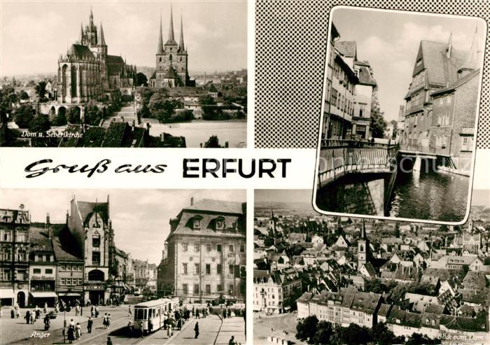 Erfurt Anger Dom Severikirche Panorama