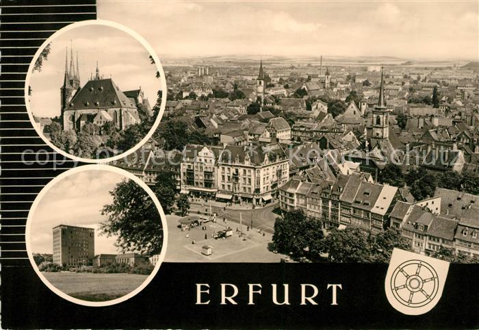 Erfurt Panorama Severi Dom Hochhaus Beethovenplatz