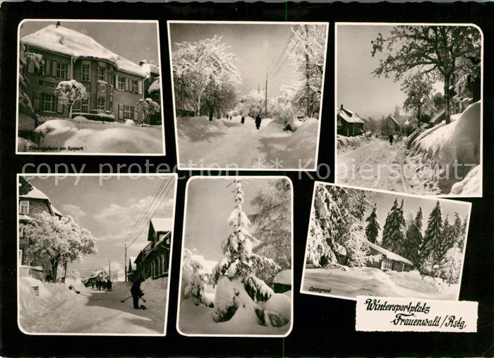 Frauenwald Thueringen Winterlandschaft Erholungsheim Kurpark