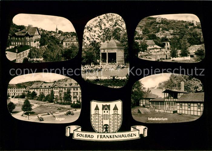 Frankenhausen Bad Parkhotel Anger Inhalatorium Schwimmbad Musikpavillon Kurpark