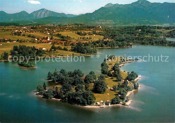 Seehausen Staffelsee Fliegeraufnahme Insel Buchau
