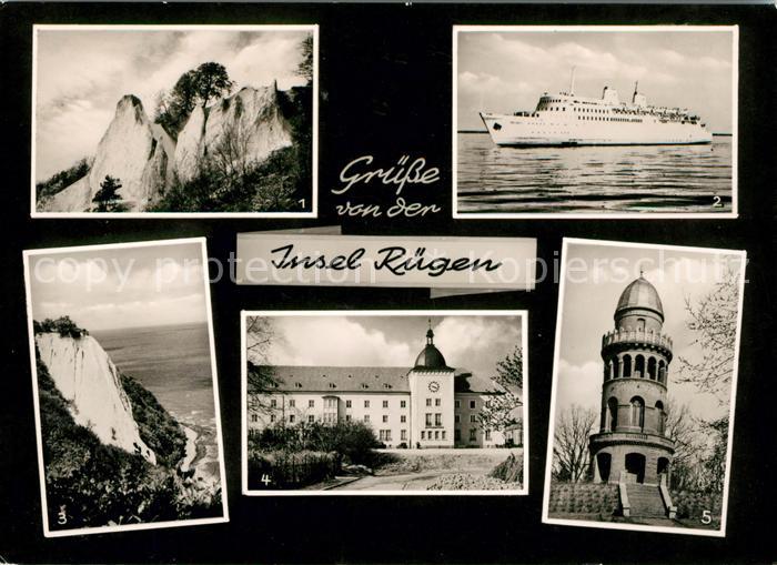 Insel Ruegen Wissower Klinten Sassnitz DDR Grossfaehre Sassnitz Stubbenkammer