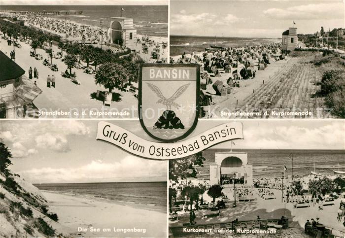 Bansin Ostseebad Strandleben Kurpromenade See Langenberg Kurkonzert