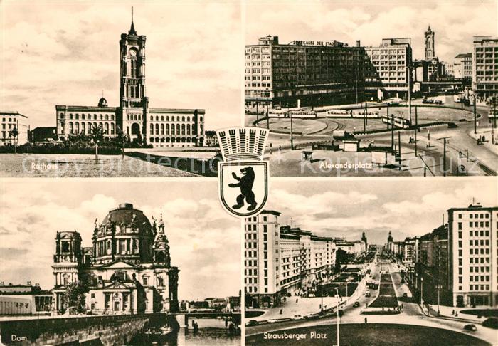 BERLIN CITY Rathaus Alexanderplatz Dom Strausberger Platz