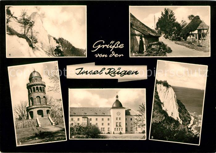 Insel Ruegen Wissower Klinten Dorfstrasse Moenchgut Arndt Turm Seemannsheim