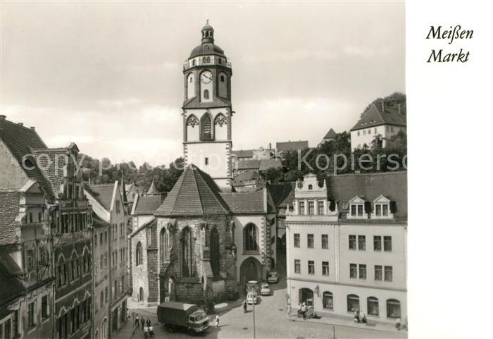 Meissen Elbe Sachsen Markt Frauenkirche
