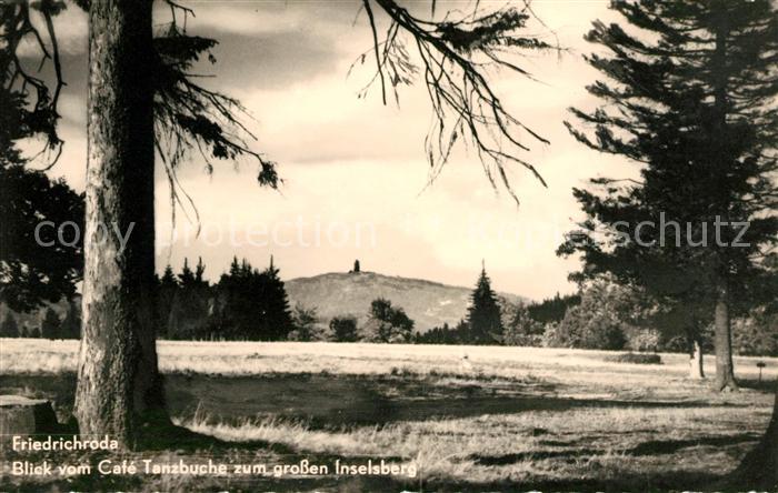 Friedrichroda Cafe Tanzbuche mit Grossem Inselsberg