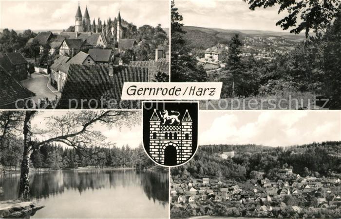 Gernrode Harz Kirche Panorama Stadtblick Teich