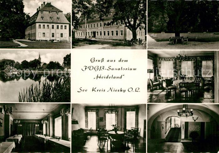 Niesky FDGB Sanatorium Heideland Teilansichten