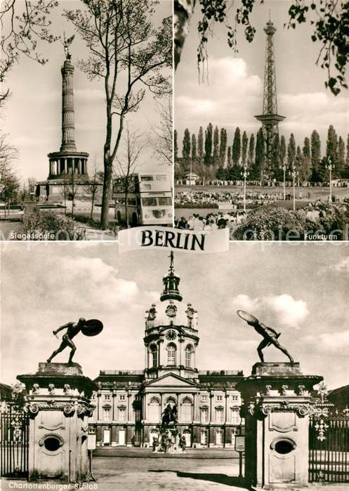 BERLIN  CITY Siegessaeule Funkturm Charlottenburger Schloss
