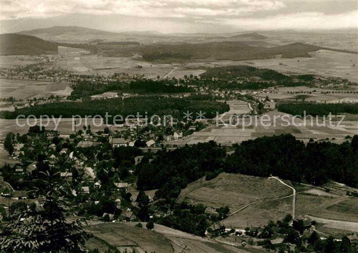 Waltersdorf Zittau mit Blick vom Lauschehang nach Grossschoenau