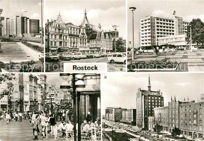 ROSTOCK CITY Wohnhochhaus Ernst Thaelmann Platz Interhotel Warnow Kroepeliner S