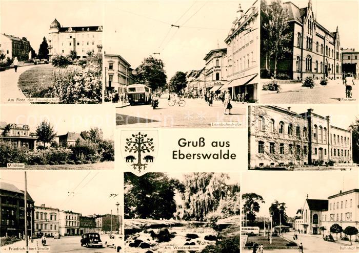 Eberswalde PdF Eisenbahnstr Postamt Milchbar Friedrich Ebert Str Am Weidendamm B