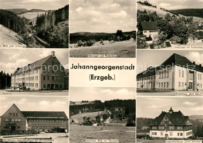 Johanngeorgenstadt Unterjugel Oberjugel Plattenberg Farbmuehle Poliklinik HO Gas
