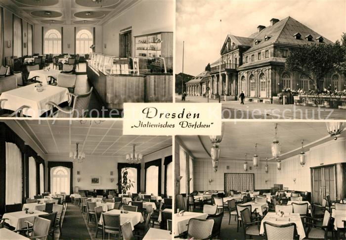 DRESDEN Elbe Italienisches Doerfchen Gastraeume