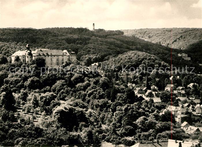 Blankenburg Harz Blick vom Grossvater auf das Schloss