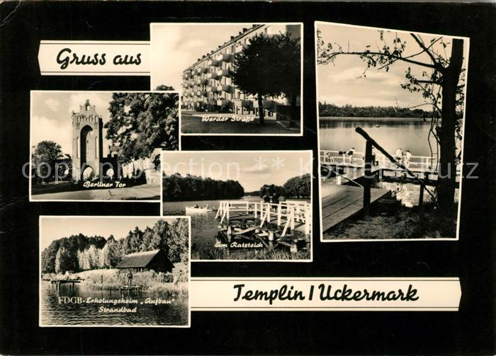 Templin Berliner Tor Werder Strasse FDGB Erholungsheim Aufbau Strandbad Ratsteic