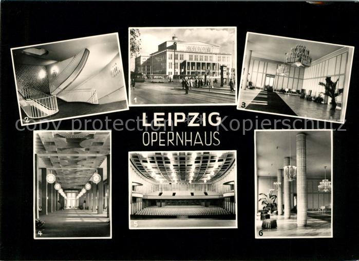 LEIPZIG Sachsen Oper Aufgang mit Goldwand Rangfoyer Konzertsaal Parkettlayer Zus