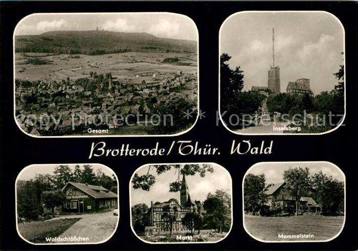 Brotterode Panorama Inselsberg Waldschloesschen Markt Mommelstein