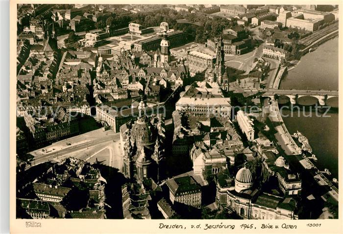 DRESDEN Elbe Fliegeraufnahme vor 1945
