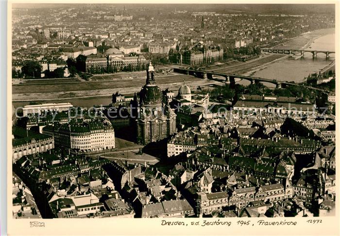 DRESDEN Elbe Fliegeraufnahme vor 1945