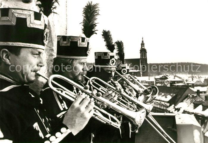 Schneeberg Erzgebirge Turmblasen zur Weihnachtszeit