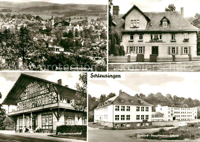 Schleusingen Bertholdsburg Wilhelm Augusta Stift Rindermannshof Gerhart Hauptman