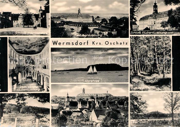 Wermsdorf Schloss Hubertusburg Kath Kirche Horstsee Fussweg Ortsblick Der Colm