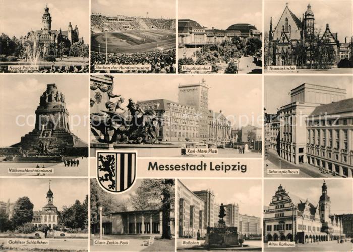 LEIPZIG Sachsen Rathaus Stadion Hauptbahnhof Thomaskirche Voelkerschlachtdenkmal