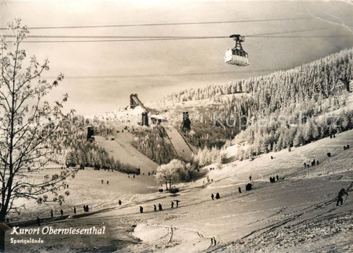 Oberwiesenthal Erzgebirge Sportgelaende Seilbahn Sprungschanze