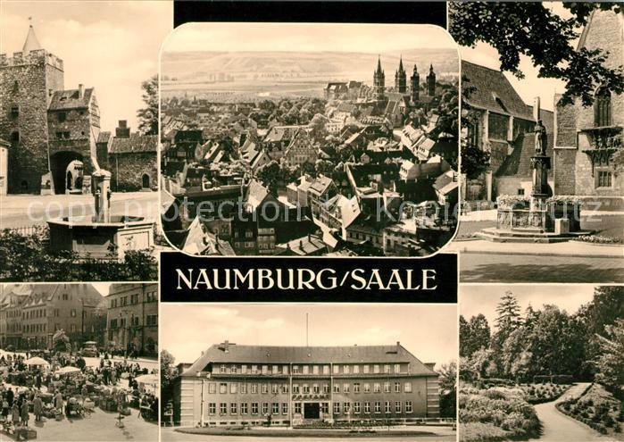 Naumburg Saale Burg Stadtblick Brunnen Marktplatz Sanatorium Park