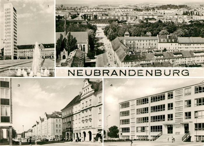 Neubrandenburg Hochhaus Karl Marx Platz Ernst Thaelmann Strasse Theo Neubauer Ob