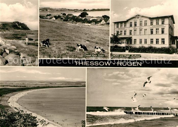 Thiessow Ostseebad Ruegen Strand Klein Zicker HOG Hotel Kurhaus Brandung