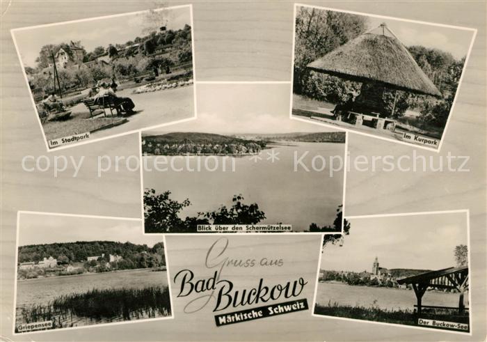 Bad Buckow Maerkische Schweiz Stadtpark Schermuetzelsee Kurpark Griepensee Bucko