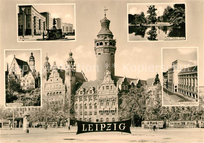 LEIPZIG Sachsen Rossplatz Clara Zetkin Park Thomaskirche Schauspielhaus