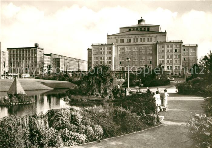 LEIPZIG Sachsen Opernhaus mit Schwanenteich
