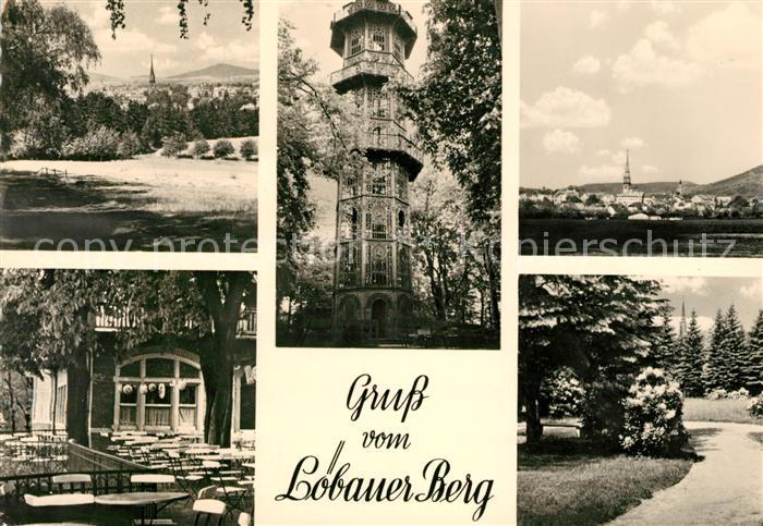 Loebau Sachsen Loebauer Berg Aussichtsturm Freiterrasse Panorama