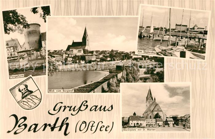 Barth Fangelturm Borgwall Marktplatz Sakt Marien Seglersteg