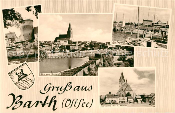 Barth Fangelturm Borgwall Marktplatz Sankt Mairen Seglersteg